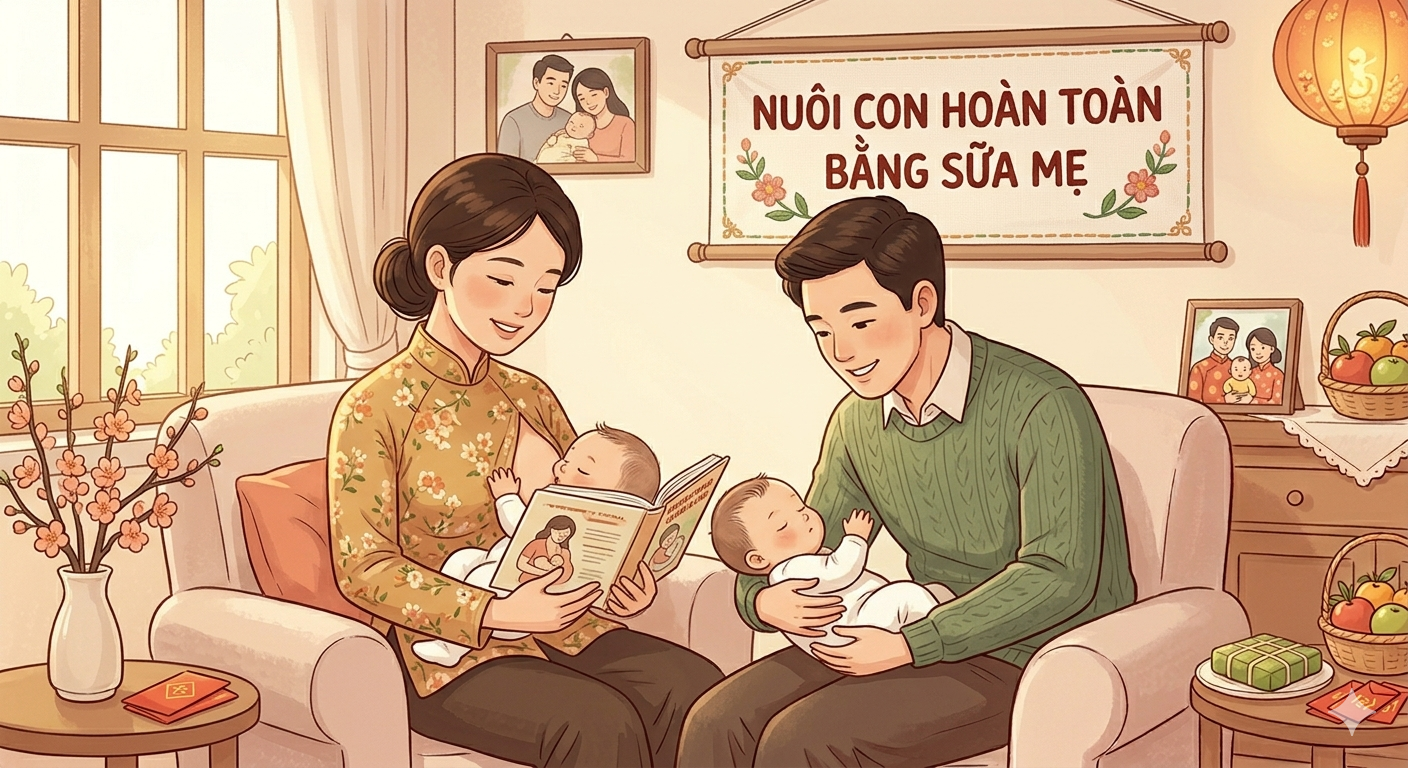 Vì sao trong 6 tháng đầu việc nuôi con hoàn toàn bằng sữa mẹ lại quan trọng?